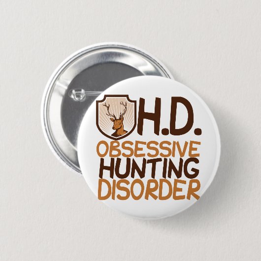 Funny Hunting Ronde Button 5,7 Cm (Voorkant /achterkant)