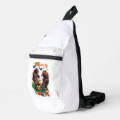 Funny Hunting TEE Shirt Beren Strijd om geweer Sling Bag (Rechterhoek)