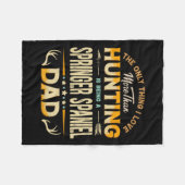 Funny Hunting Vaderdag - Springer Spaniel Papa Fleece Deken (Voorkant (Horizontaal))