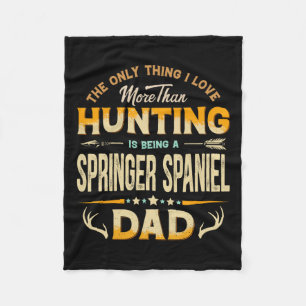Funny Hunting Vaderdag - Springer Spaniel Papa Fleece Deken