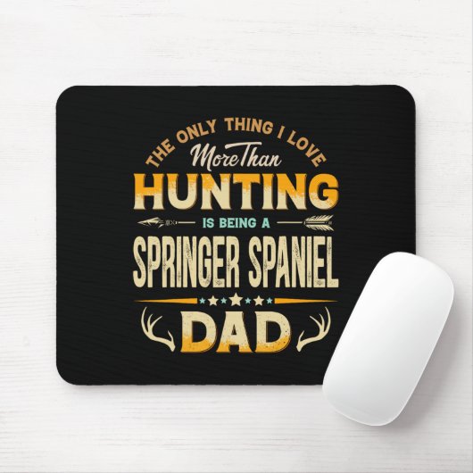 Funny Hunting Vaderdag - Springer Spaniel Papa Muismat (Met muis)