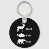 Funny Hunting Vist Hunt Fish Run Beer Gift Sleutelhanger (Voorkant)