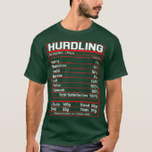 Funny Hurdling Nutrition Facts Hurdler T-shirt (Voorkant)