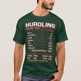Funny Hurdling Nutrition Facts Hurdler T-shirt