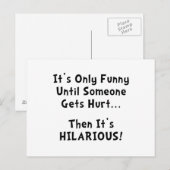 Funny Hurts Briefkaart (Voorkant / Achterkant)