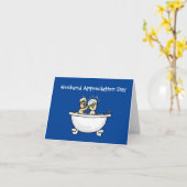 Funny Husband Appreciation Day Bathtub-kaart Kaart (Gele Bloem)