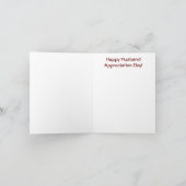 Funny Husband Appreciation Day Card Kaart (Binnen)