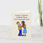 Funny Husband Appreciation Day Exaggeration Card Kaart (Voorkant)