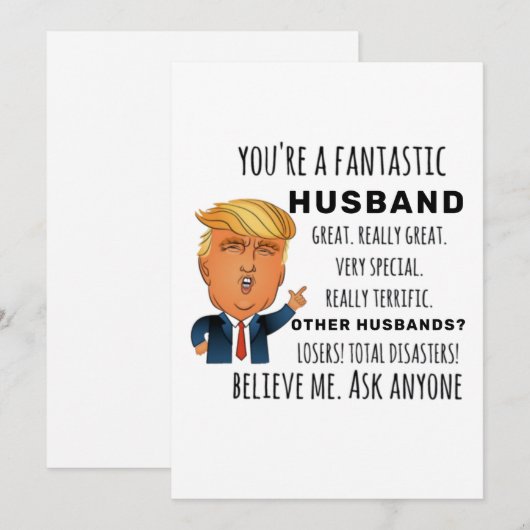 Funny Husband Birthday Best Gift Card (Voorkant / Achterkant)