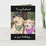 Funny Husband Birthday Kaart<br><div class="desc">Grappig,  aanpasbaar verjaardagskaart voor echtgenoot of een aanzienlijk ander.  Aan de voorkant "Aan mijn man op je verjaardag,  ... "  Aan de binnenkant "... laten we de tijd nemen om wat plezier te maken ! "  De tekst is klantgericht.</div>