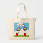 Funny Husband en Wife Big Butt Joke Gardeners Grote Tote Bag (Voorkant)