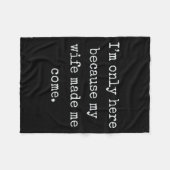 Funny Husband From Wife Gift Fleece Deken (Voorkant (Horizontaal))