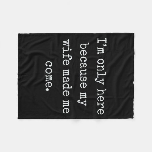 Funny Husband From Wife Gift  Fleece Deken (Voorkant (Horizontaal))