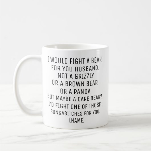Funny Husband Gift, man mok, man gift, Koffiemok (Links)