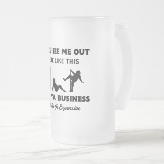 Funny Husband Gift to Wife Frosted Mok (Voorkant rechts)