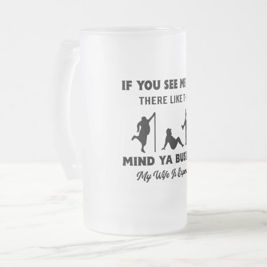 Funny Husband Gift to Wife Frosted Mok (Voorkant links)