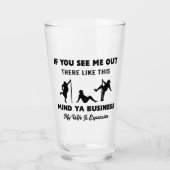 Funny Husband Gift to Wife Glass Cup Glas (Voorkant)