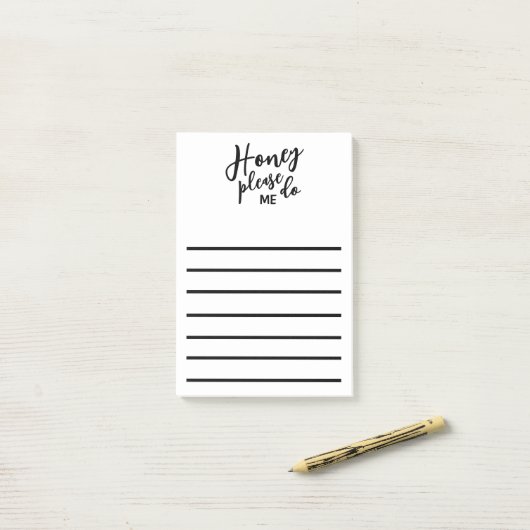 Funny Husband Honey Do List Post-it® Notes (Op bureau)