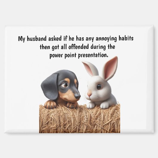 Funny Husband Humor Magneet (Voorkant)