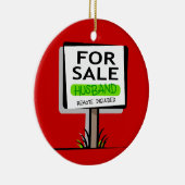 Funny Husband kerstversiering Keramisch Ornament (Rechts)