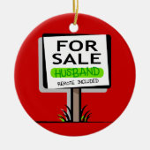 Funny Husband kerstversiering Keramisch Ornament (Voorkant)