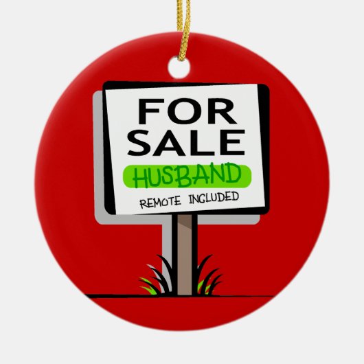 Funny Husband kerstversiering Keramisch Ornament (Voorkant)