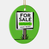 Funny Husband kerstversiering Keramisch Ornament (Rechts)
