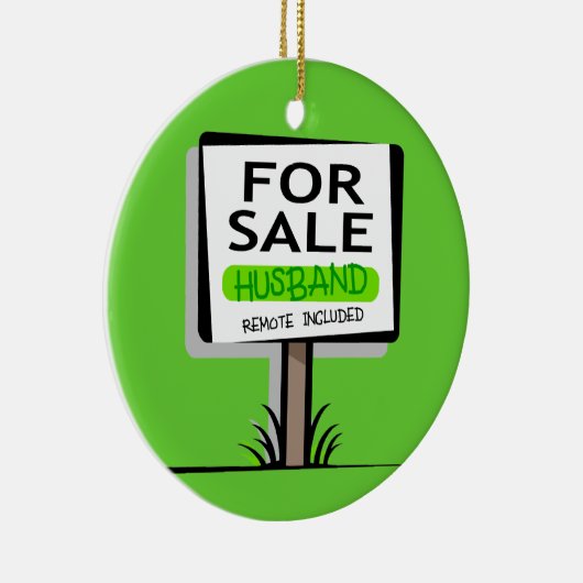 Funny Husband kerstversiering Keramisch Ornament (Rechts)