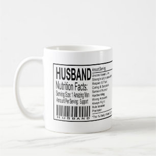 Funny Husband Nutrition Facts Koffiemok