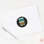 Funny Husband Papa Fantasy Football Legend Vaders Ronde Sticker (Envelop)