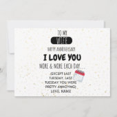 Funny Husband to Wife Humor Message on Jubileum (Voorkant)