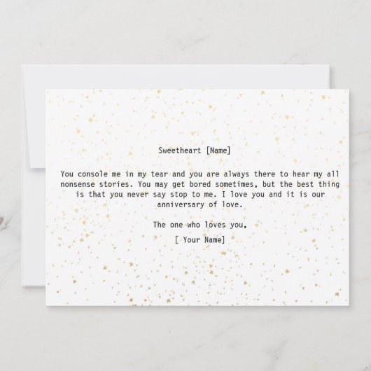 Funny Husband to Wife Humor Message on Jubileum (Achterkant)