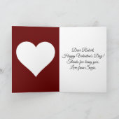 Funny Husband Valentijnsdag Heart Kaart (Binnen)