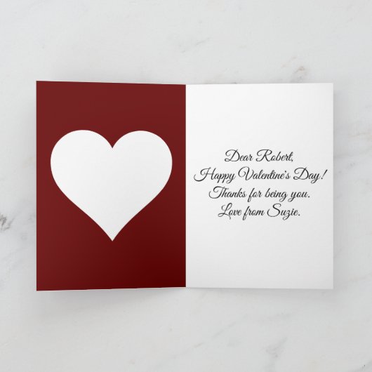 Funny Husband Valentijnsdag Heart Kaart (Binnen)