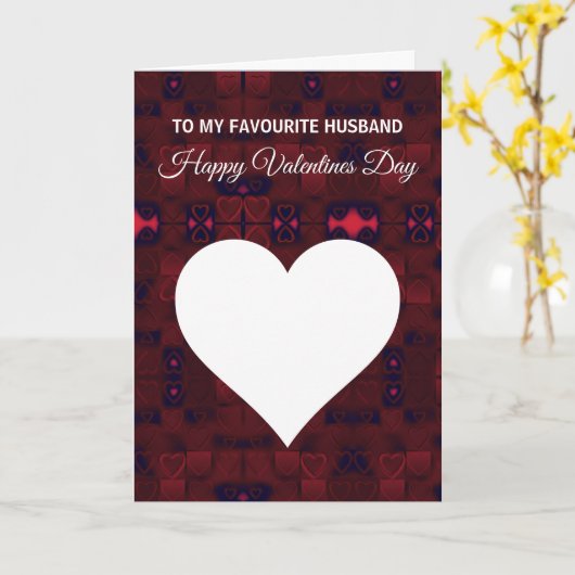 Funny Husband Valentijnsdag Heart Kaart (Gele Bloem)