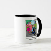 Funny Husband & Wife "Flat Tire" Humor Mok (Voorkant rechts)