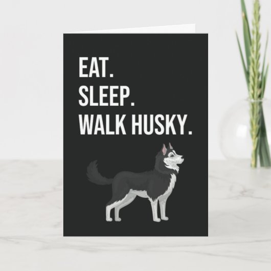 Funny Husky Cards Puppy Dog Blue Eyes Pet Owner Kaart (Voorkant)