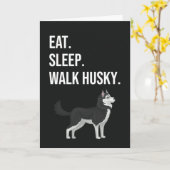 Funny Husky Cards Puppy Dog Blue Eyes Pet Owner Kaart (Gele Bloem)