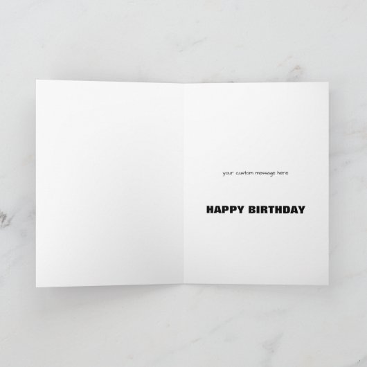Funny Husky Dog Birthday Card Kaart (Binnen)