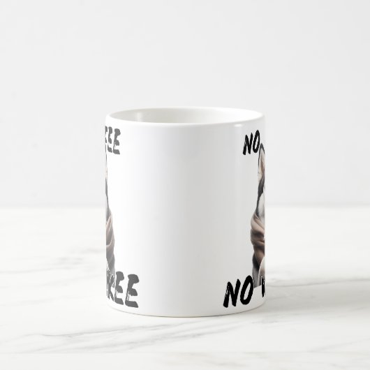Funny Husky Dog Coffee Mok -Geen Coffee No Workee (Center)