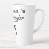 Funny Husky Dog Snuggler Latte Mok (Rechts)