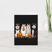 Funny Husky Ghost Dogs Halloween Dog Soky  Kaart (Voorkant)