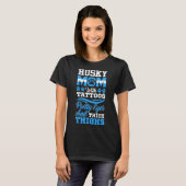 Funny Husky Mam Fited T-shirt (Voorkant volledig)