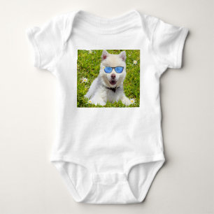Funny Husky Puppy, Romper