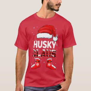 Funny Husky Santa Claus kerstman Matching Familie T-shirt