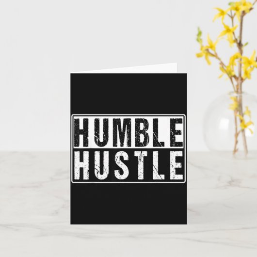 Funny Hustle Gift For Men And Women Cool Humble In Kaart (Gele Bloem)