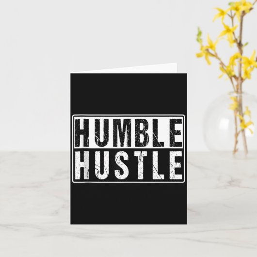 Funny Hustle Gift For Men And Women Cool Humble In Kaart (Gele Bloem)