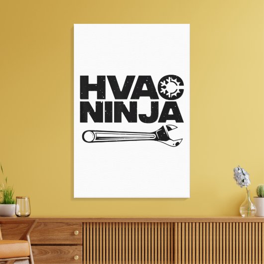 Funny HVAC Gift for Men Cool Technicia Air Condit Canvas Afdruk (Insitu (Woonkamer))