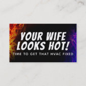 Funny HVAC slogans visitekaartjes (Voorkant)