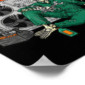 Funny Hvac Tech Skeleton Chillin For A Livin Poster (Hoek)